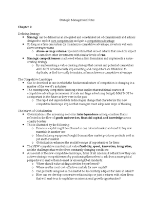 Strategic Management and Corporate Governance Guide (BUS 101 ...