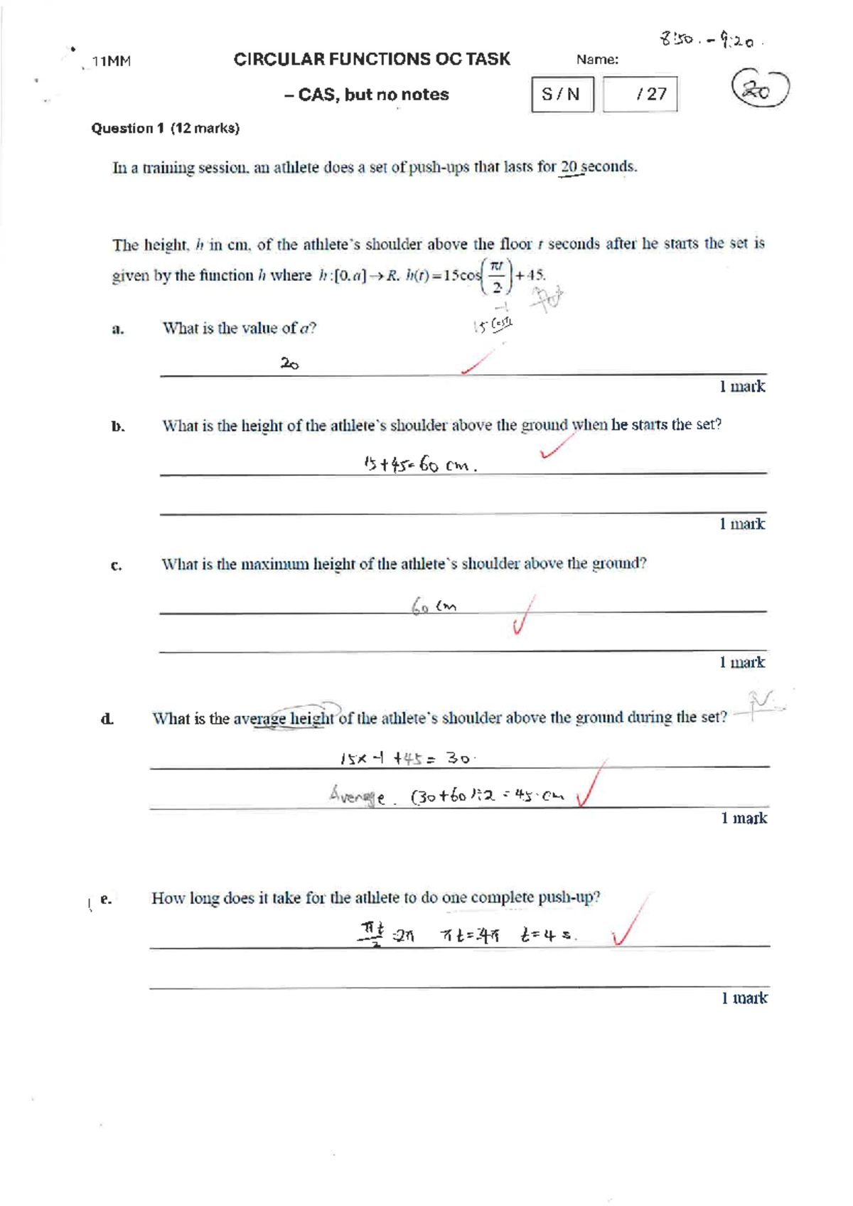 Circular Functions Solutions Test 2 - 11MM OC Task - Studocu