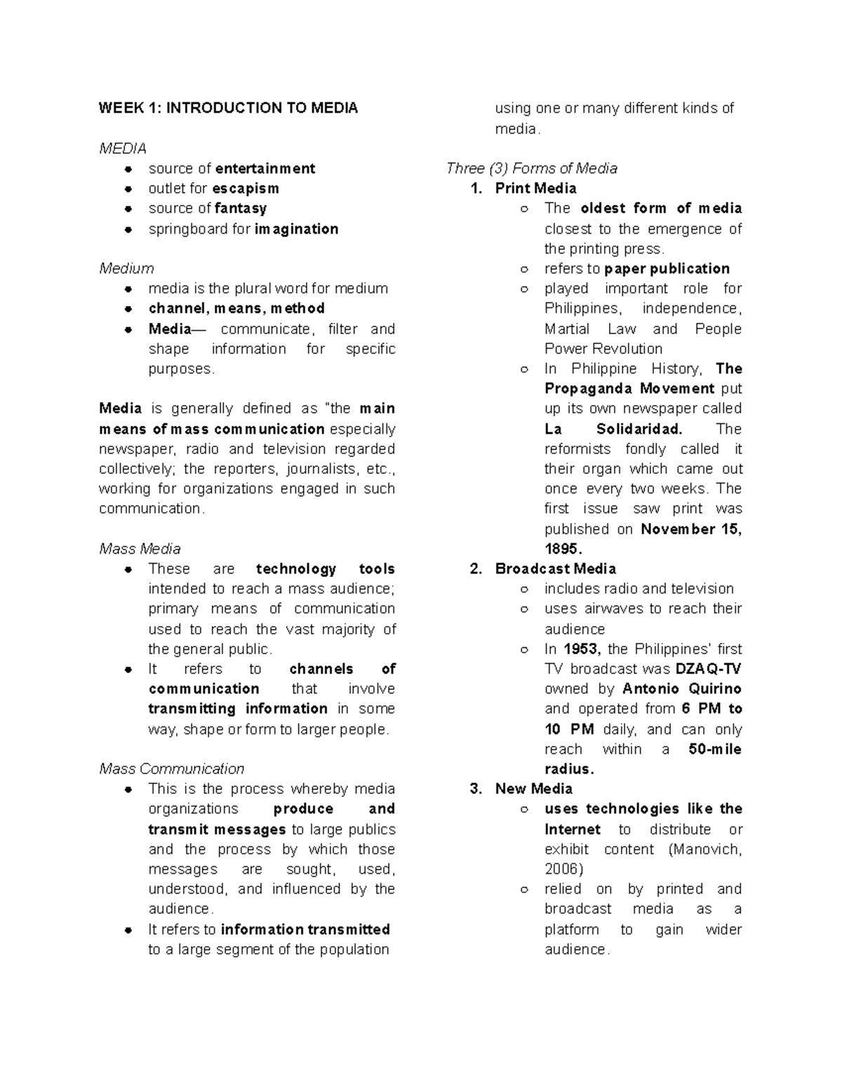 Audio Information & Media Lesson 10 (BE-MIL 101) - Studocu