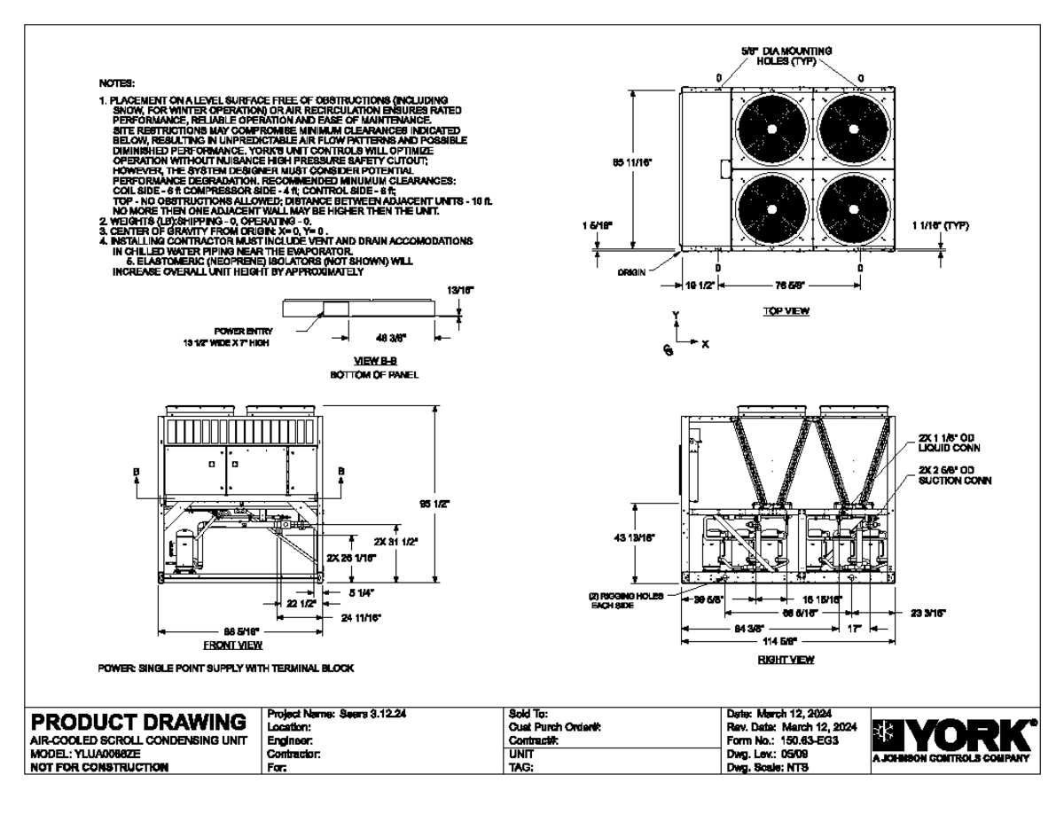 DIA Mounting Holes Guidelines for Scroll Condensing Unit Setup - Studocu