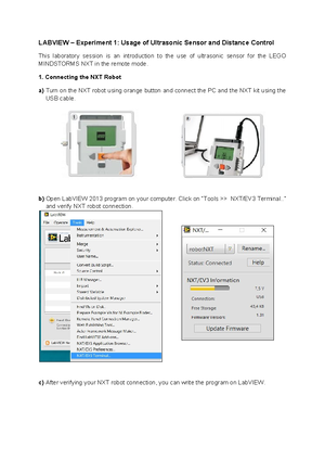 LABVIEW Experiment 2: Introduction to Line Following Robot - Studocu