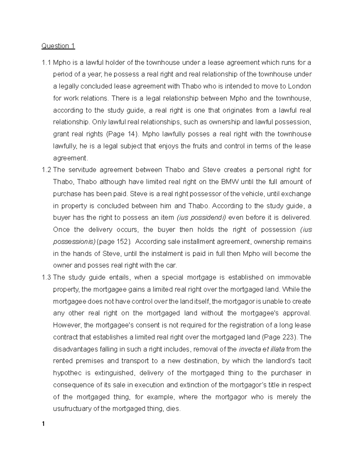 PVL 3701 October Exam 1 - Comprehensive Study Notes - Studocu
