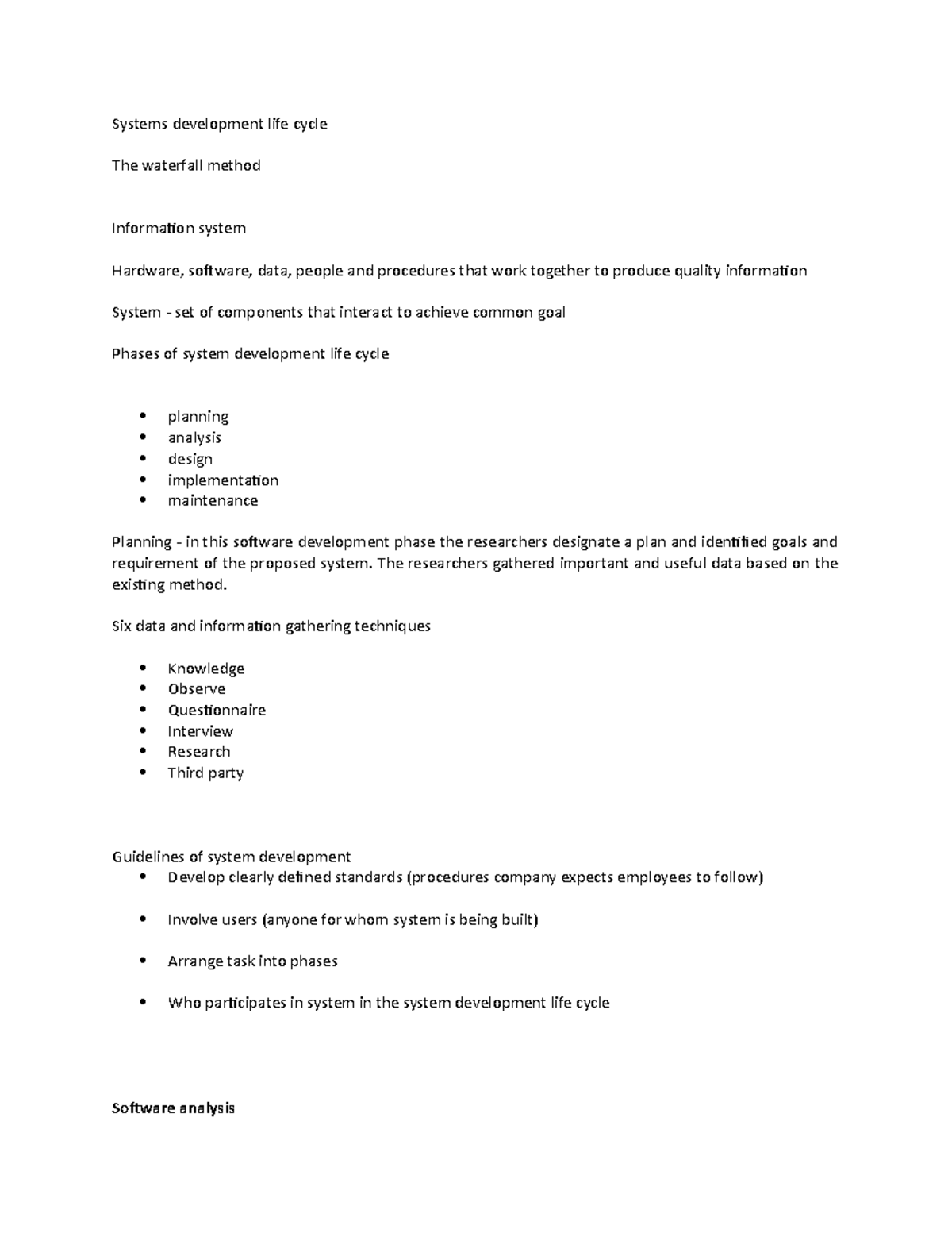 Systems development life cycle - The researchers gathered important and ...