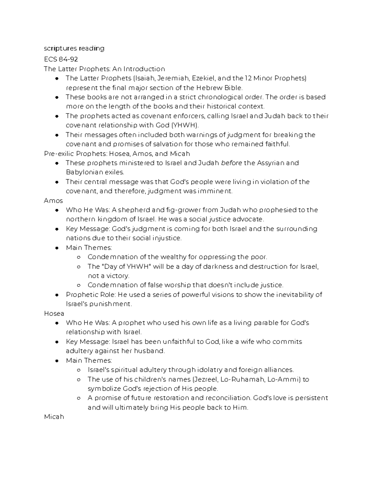 ECS Lamentations & Exilic Prophets Study Guide: Key Themes & Insights ...