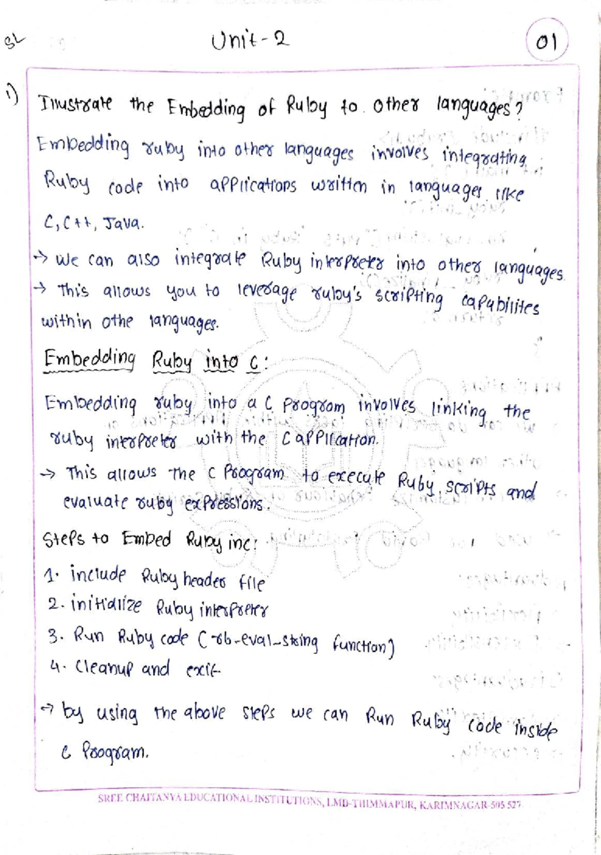 Scripting Language Notes - Unit 2 (R18) - Important Concepts and ...