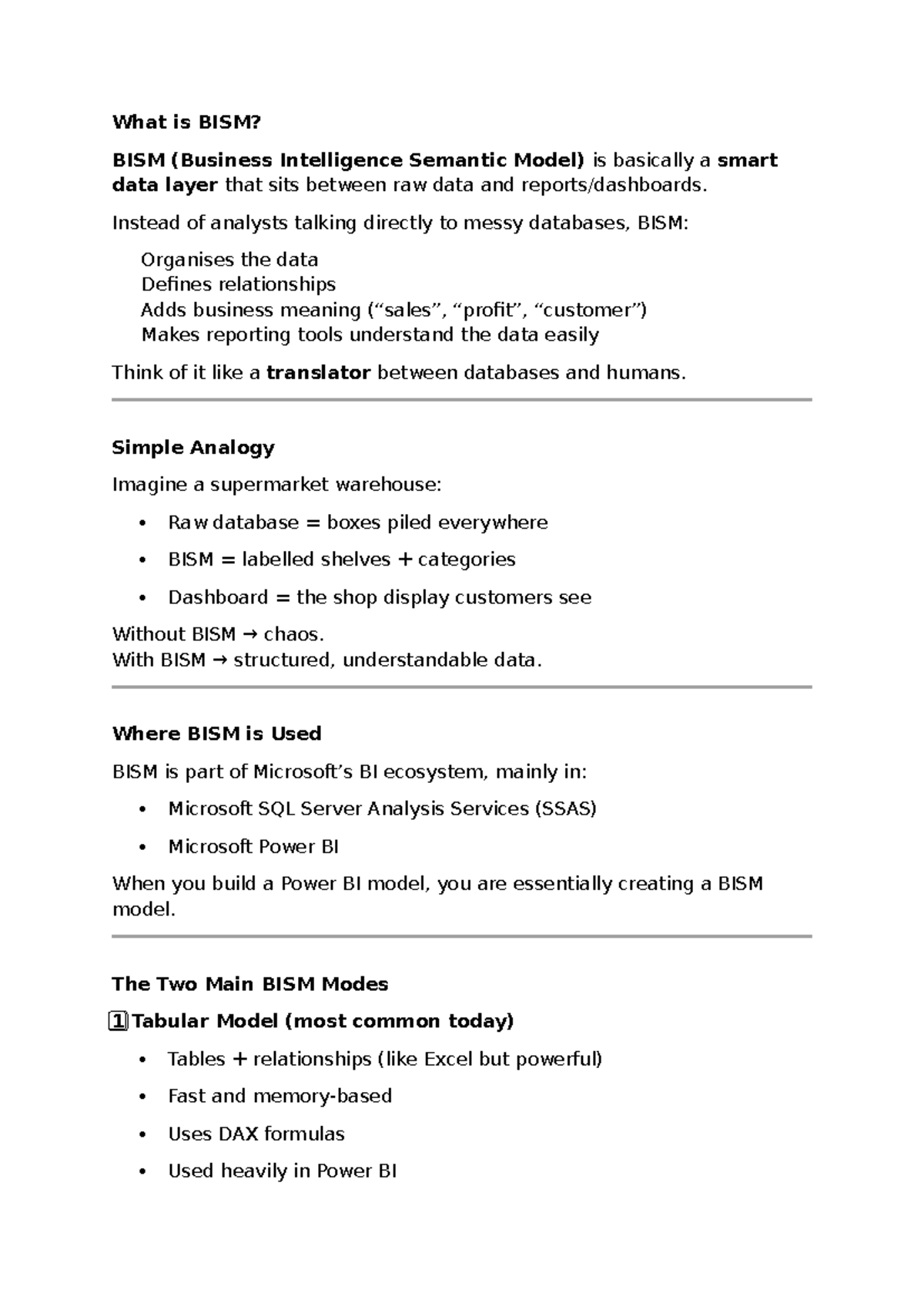 BISM Overview: Understanding the Business Intelligence Semantic Model ...