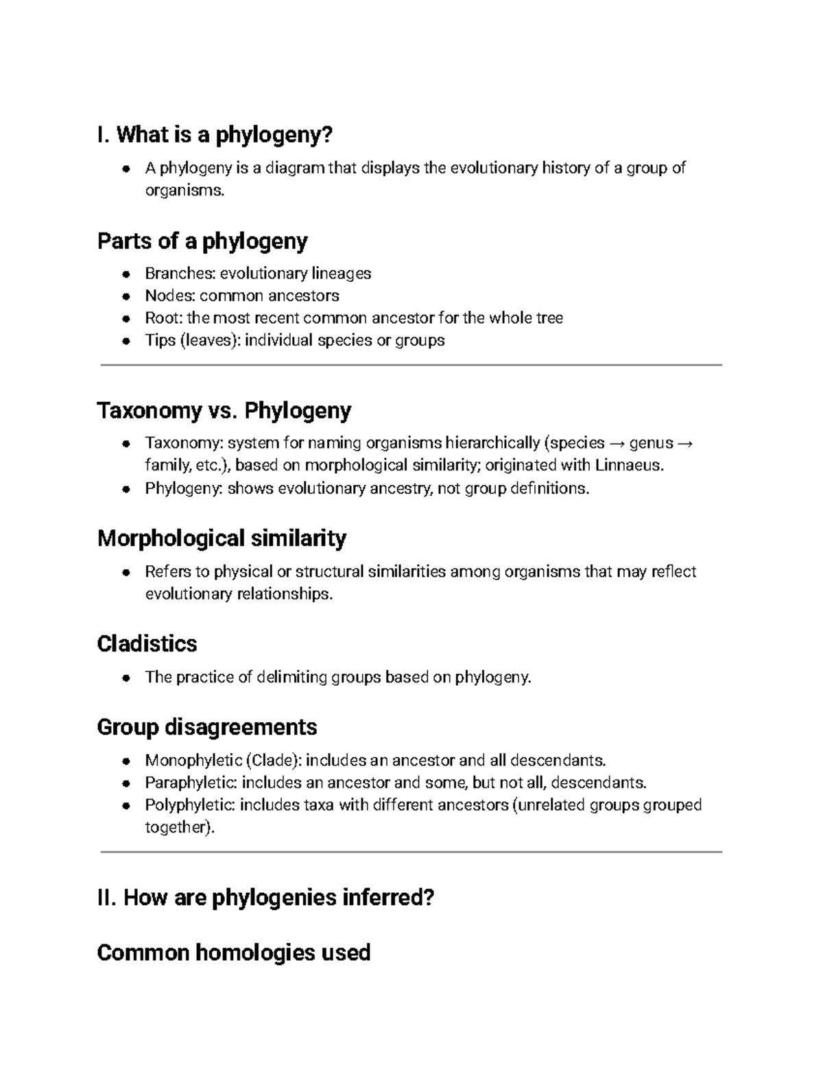 Chapter 20 Study Guide: Understanding Phylogeny and Evolution - Studocu