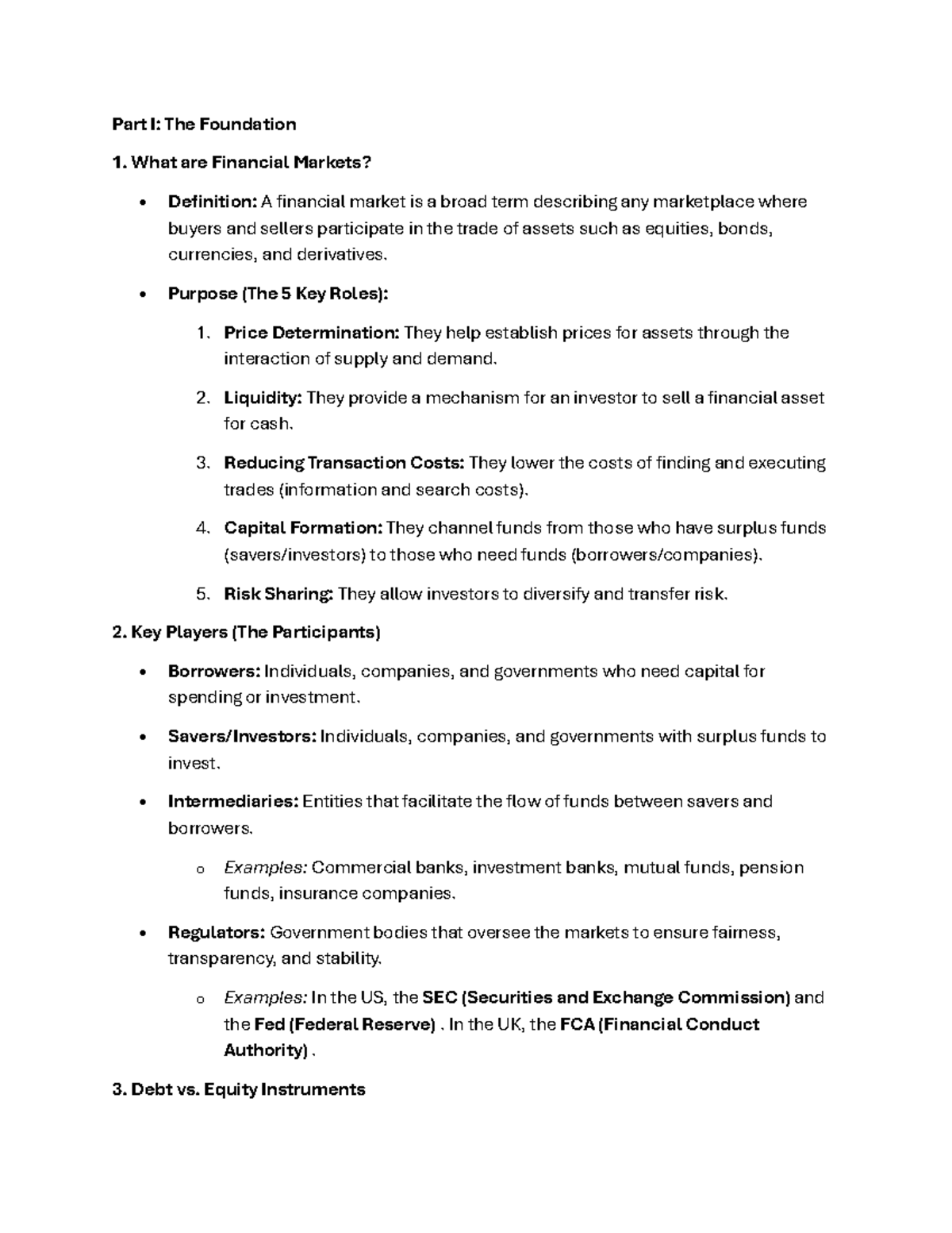 Financial Markets Overview: Key Concepts & Trends (FINMAR) - Studocu