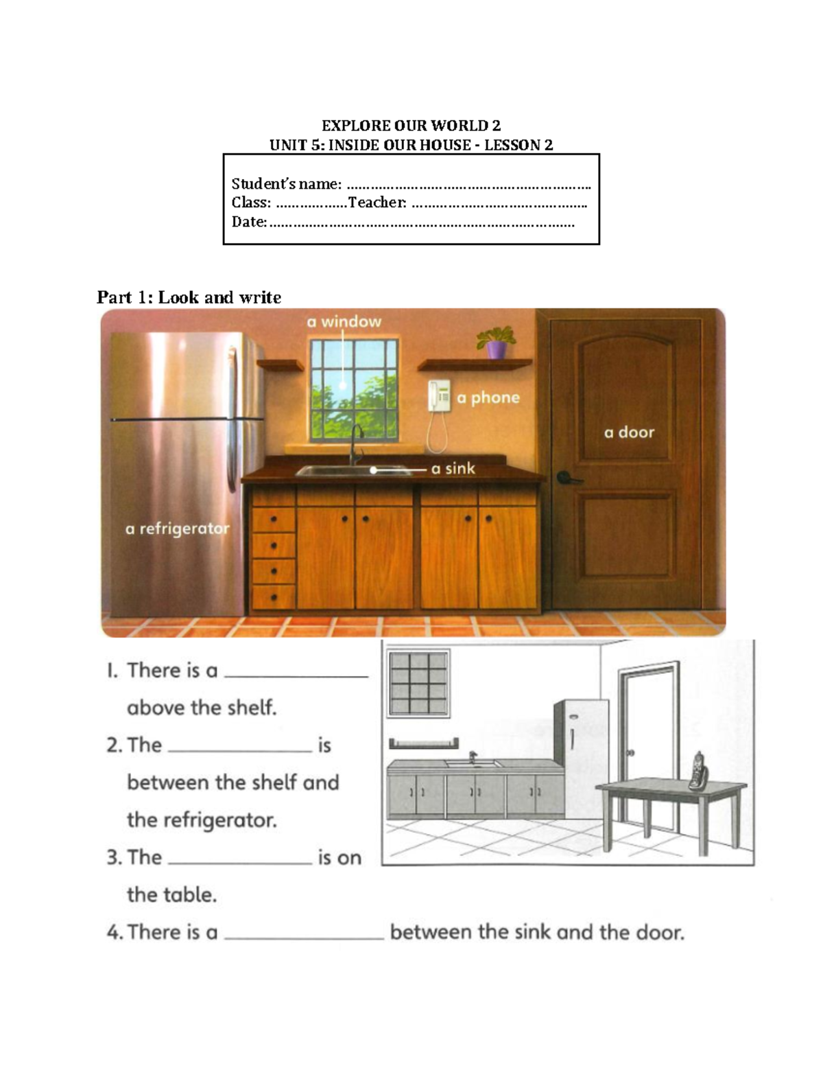 U5l3 - anh - EXPLORE OUR WORLD 2 UNIT 5: INSIDE OUR HOUSE - LESSON 2 ...