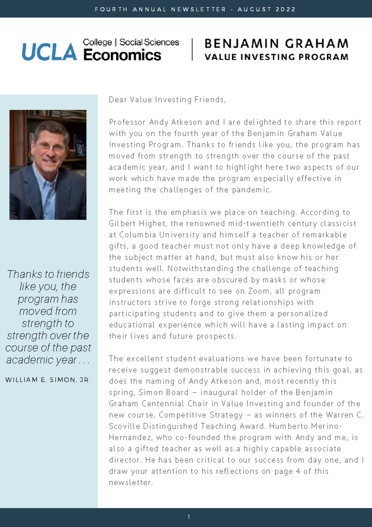 2022 UCLA Benjamin Graham Value Investing Program Annual Report - Studocu