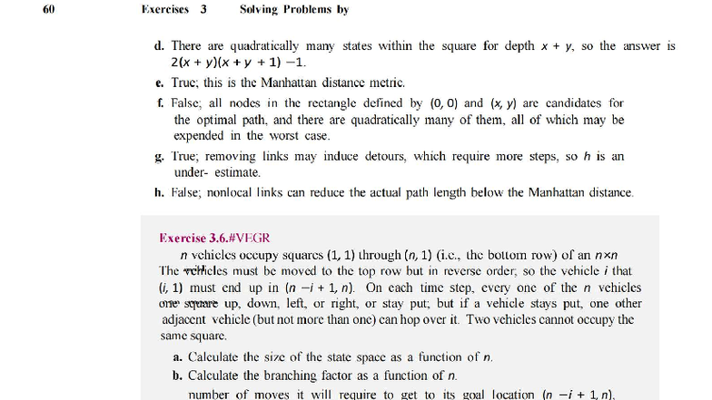 Solutions Manual for AI: Exercises on Problem Solving (90) - Studocu