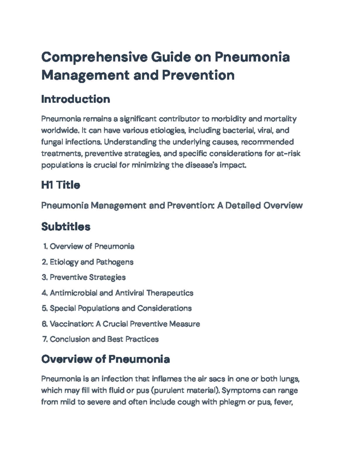 Pneumonia Management: Comprehensive Guide on Prevention and Treatment ...