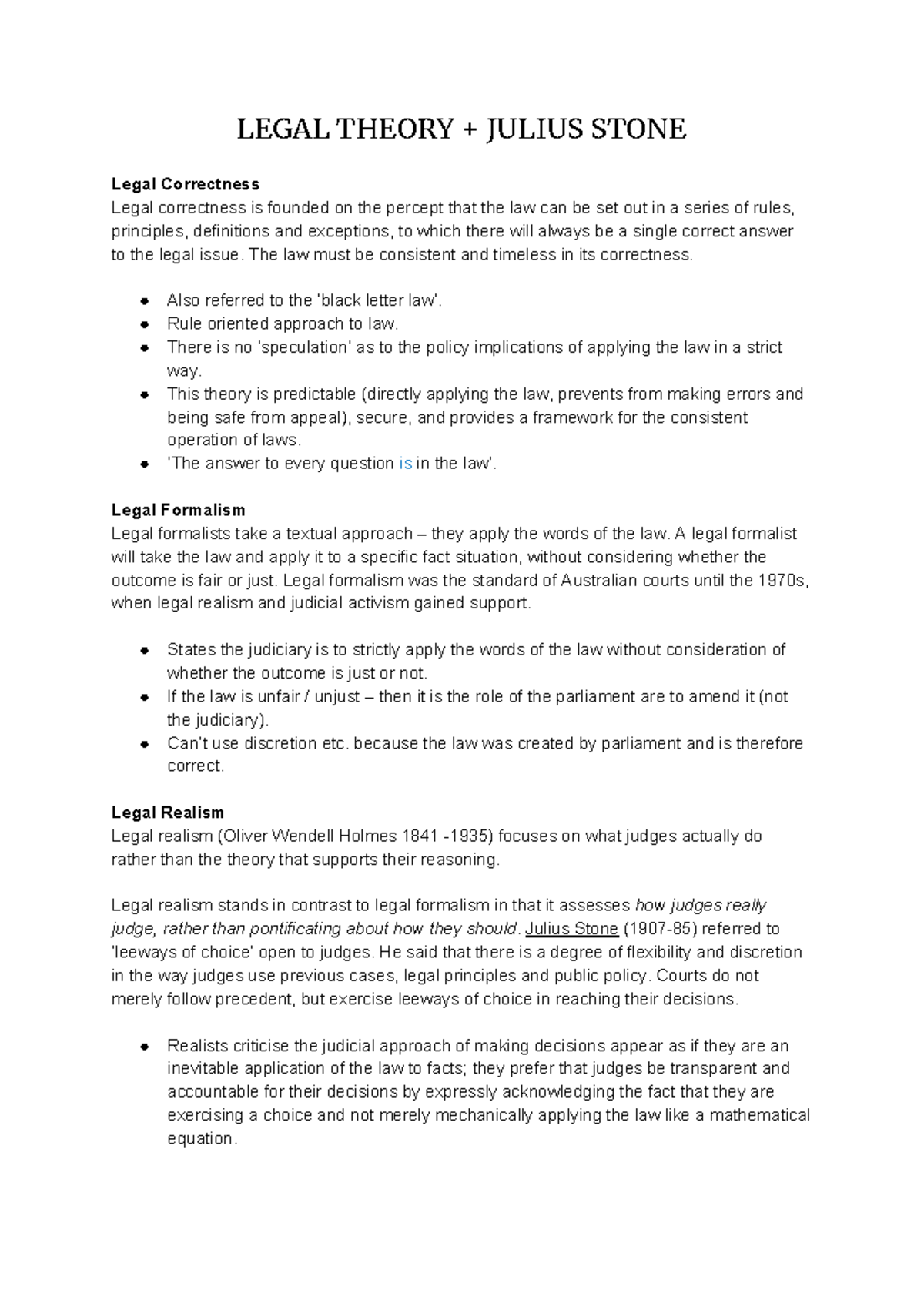 Fundamentals of Australian Law: Final Exam Study Notes - Studocu