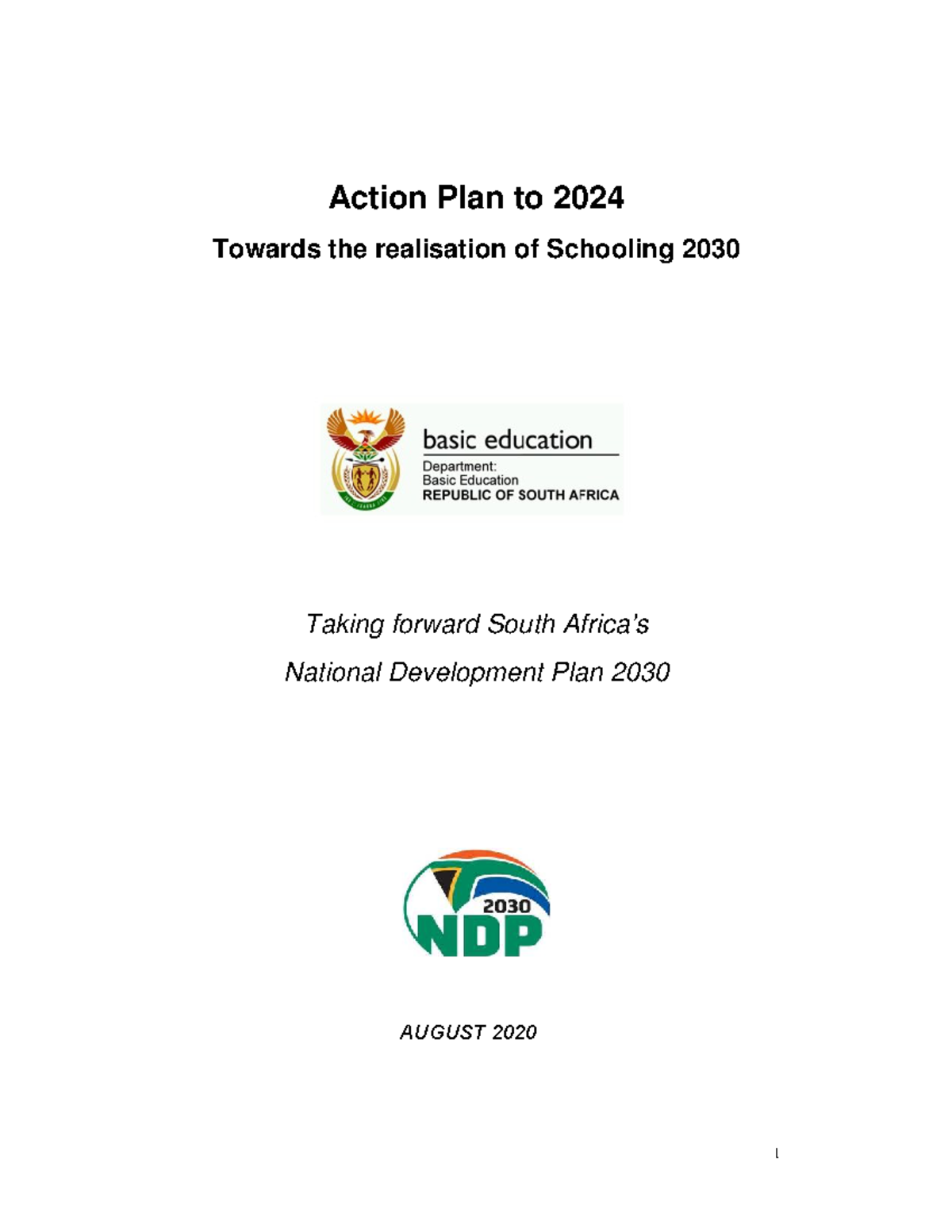 Action Plan to 2024: Advancing Schooling 2030 in South Africa - Studocu
