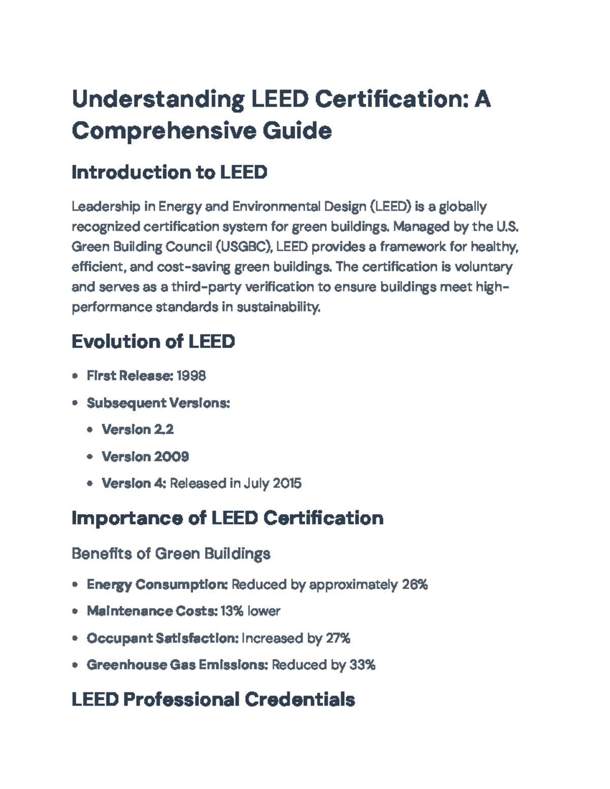 Understanding LEED Certification: A Detailed Guide for Sustainability ...