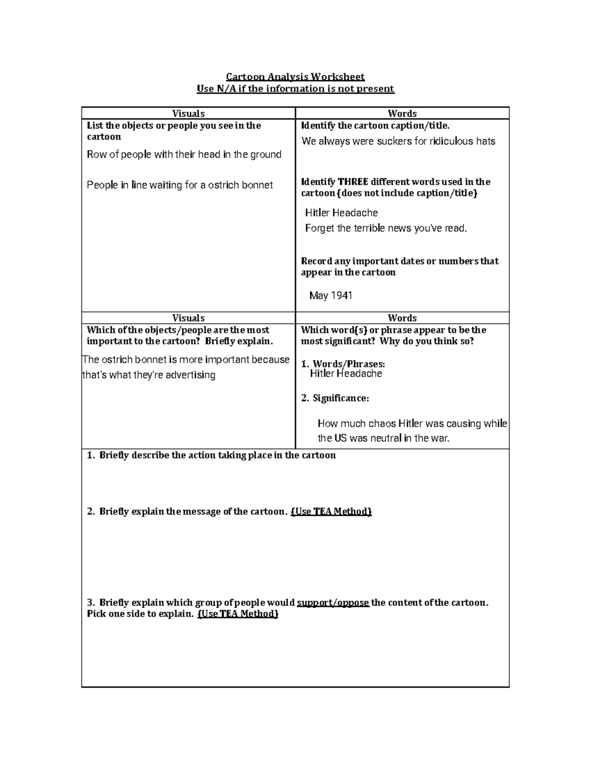 Kami Export - Jaromir Guajardo - Cartoon Analysis Worksheet - Cartoon ...