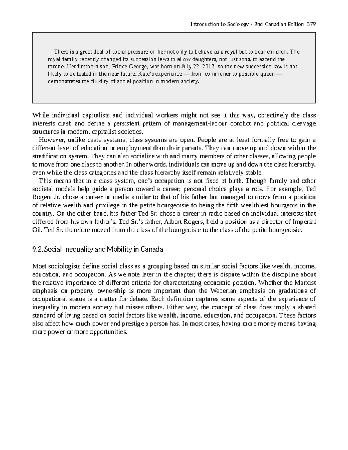 Sociology 379: Social Inequality and Mobility in Canada Insights - Studocu
