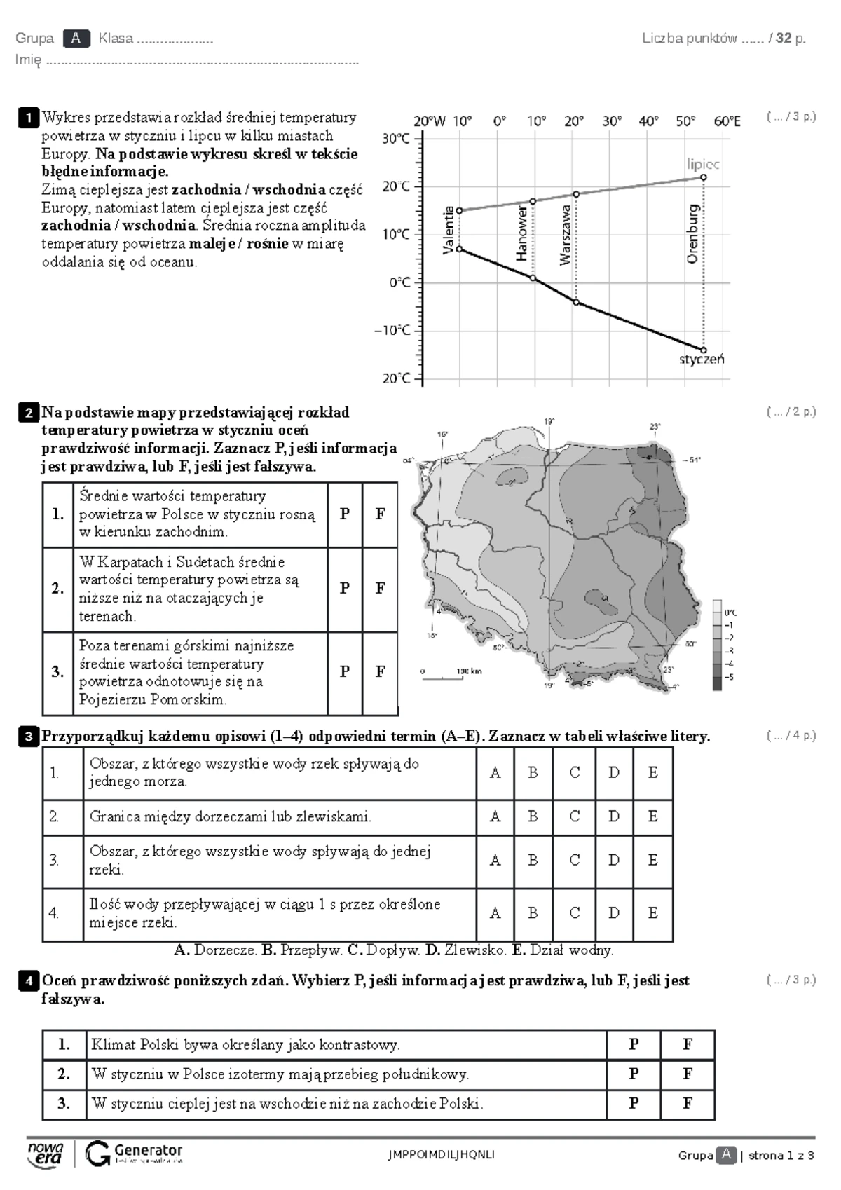 Sprawdzian Rzeźbiarze Lądów Bliżej Geografii 1