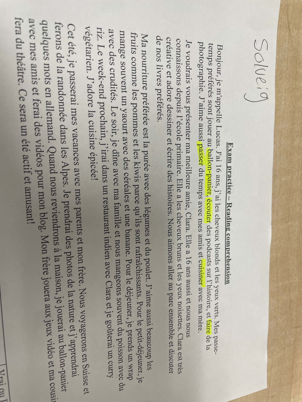 Final Exam Review for ABC101: Reading Comprehension Practice - Studocu