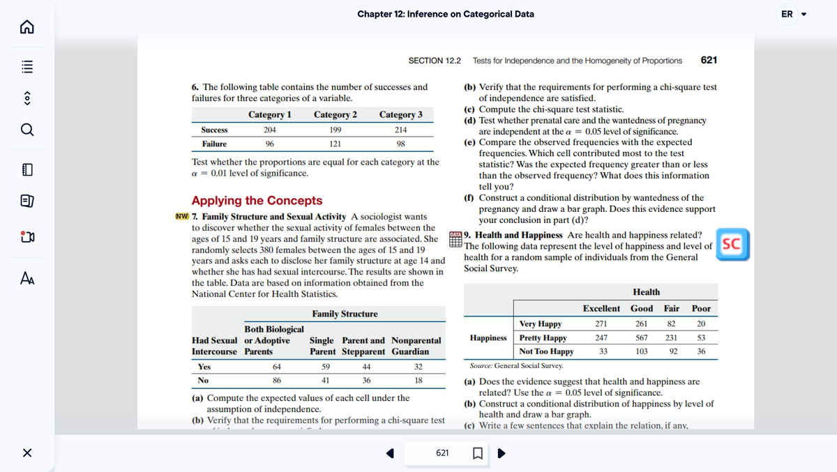 MP621 - Chapter 12: Inference on Categorical Data ER Notes - Studocu