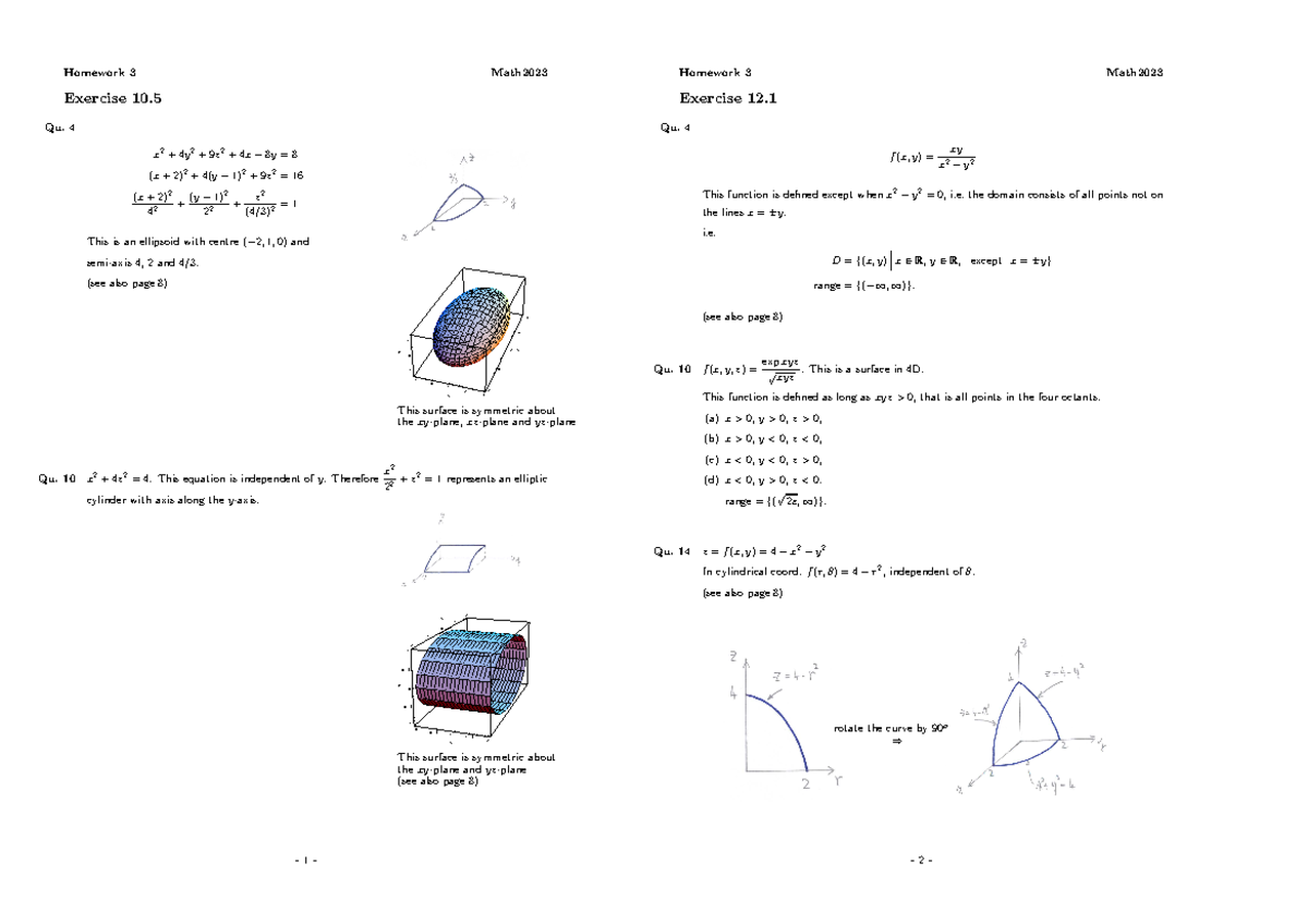 Homework 3 Solutions - Math2023 by Jimmy Chi Hung - Studocu