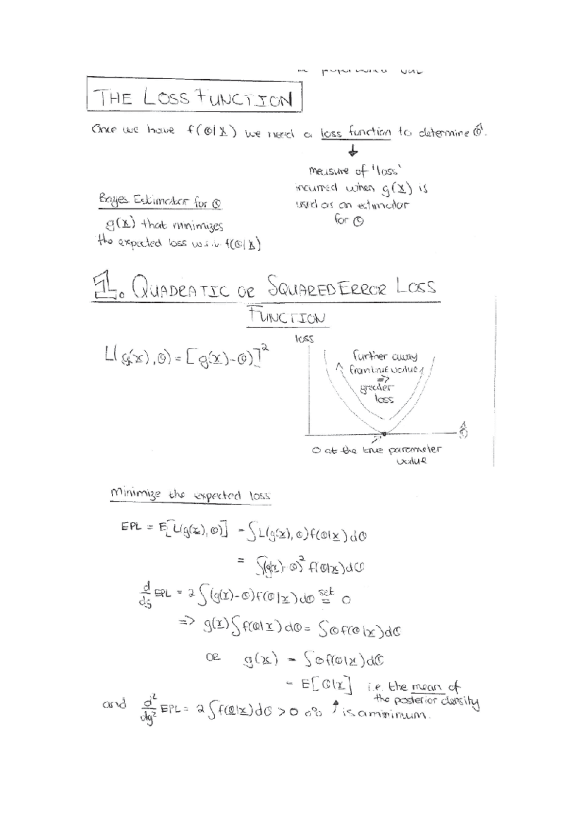 UUL Unit 1 Summary: Understanding Loss Functions in Estimation - Studocu