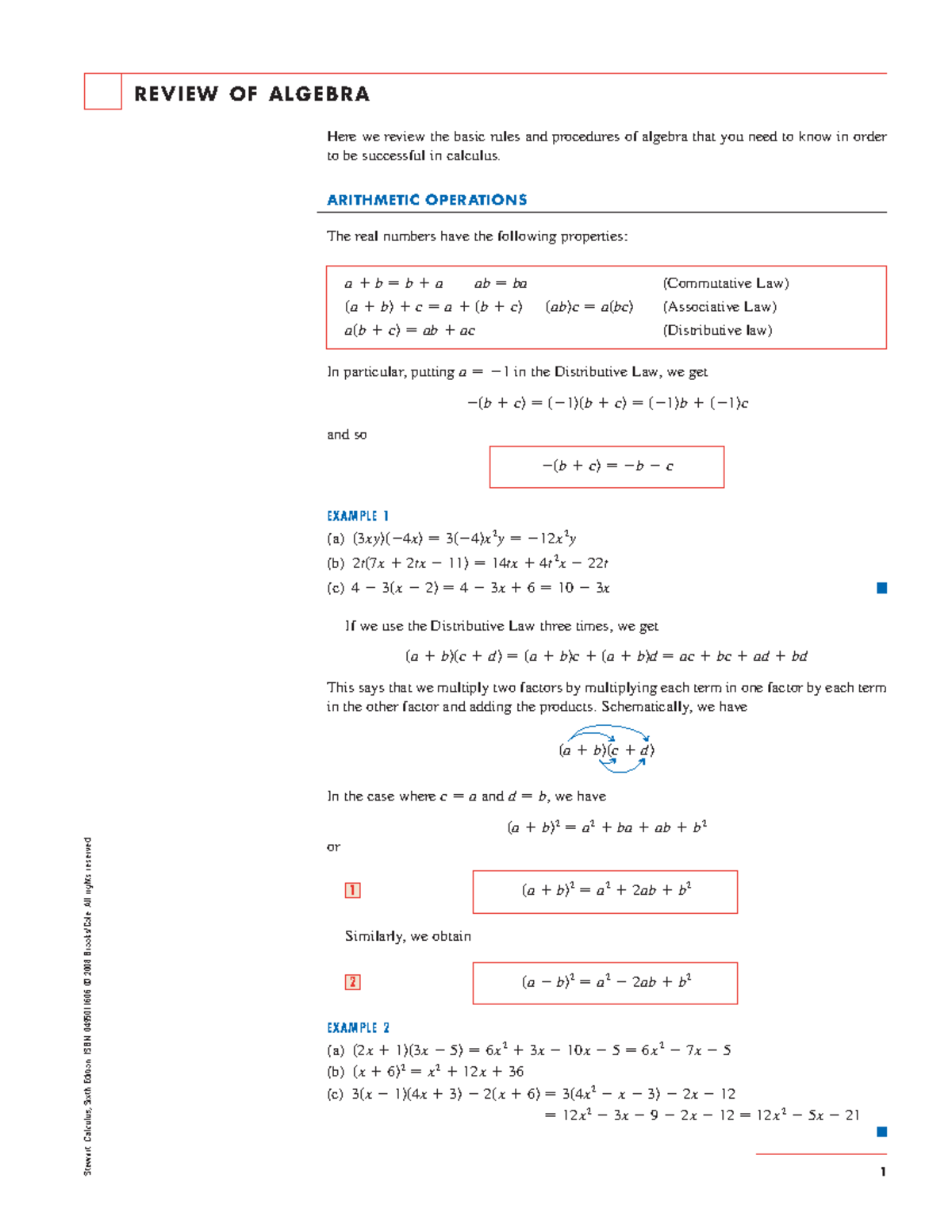 REVIEW OF ALGEBRA - Essential Concepts and Techniques - Studocu