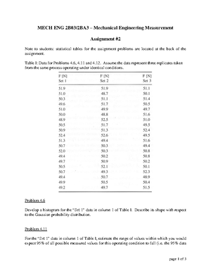 Practice Problems A3 - page 1 of 2 MECH ENG 2B03/2BA3– Mechanical ...