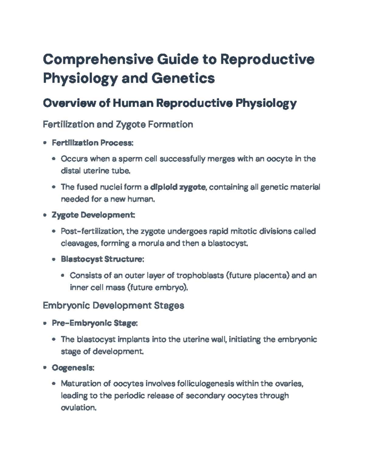 Comprehensive Guide to Reproductive Physiology & Genetics 101 ...