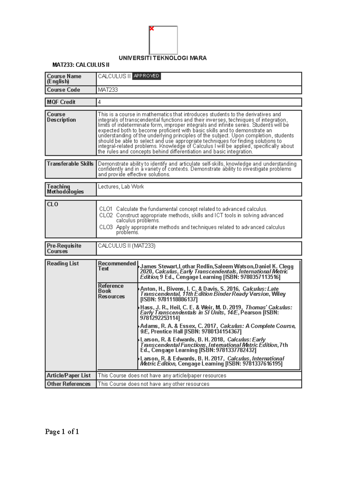MAT233: Calculus II - Comprehensive Summary of Advanced Concepts - Studocu