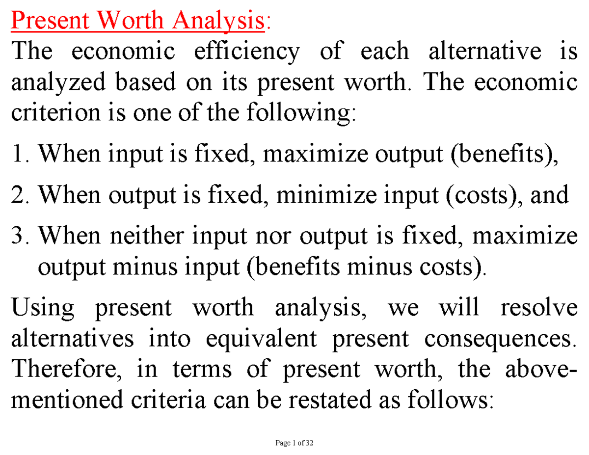 2.4.1. Chapter 5: Detailed Present Worth Analysis Techniques - Studocu