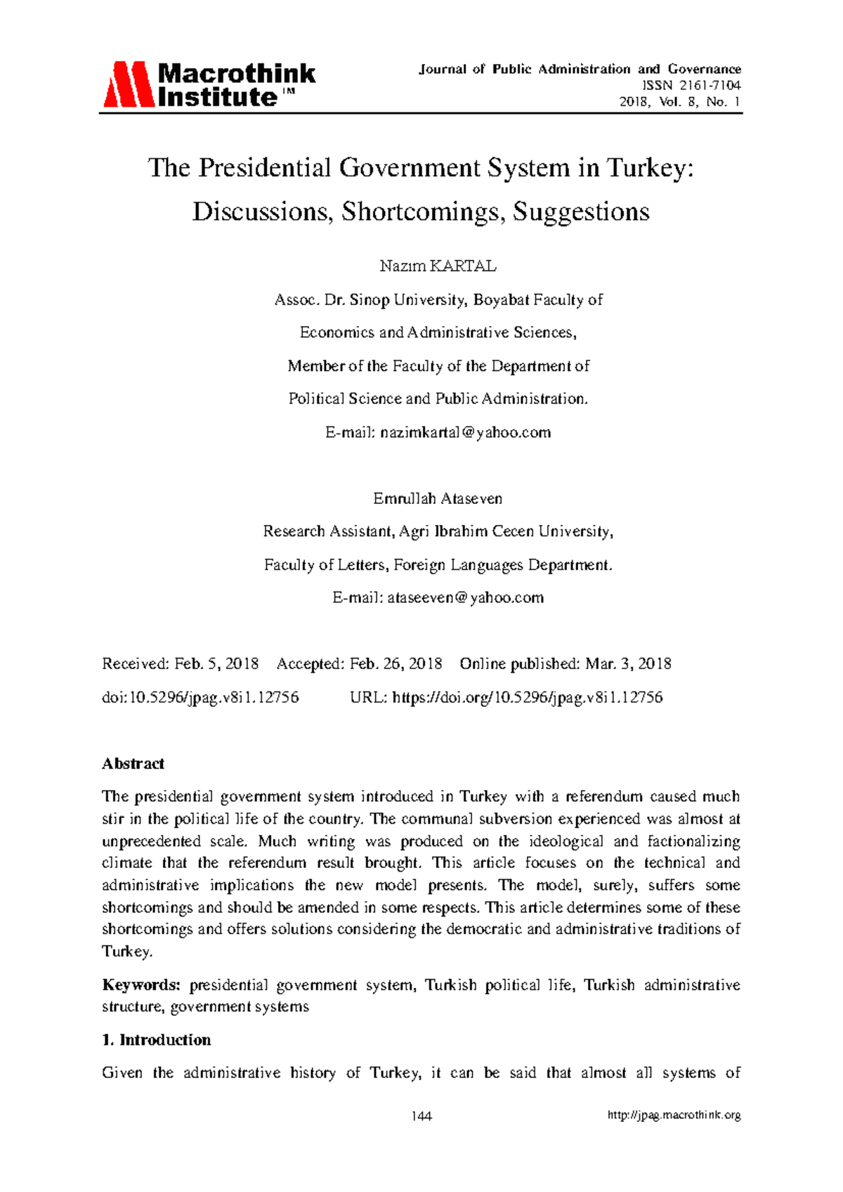 Turkey's Presidential Government System: Insights & Challenges (POLS ...