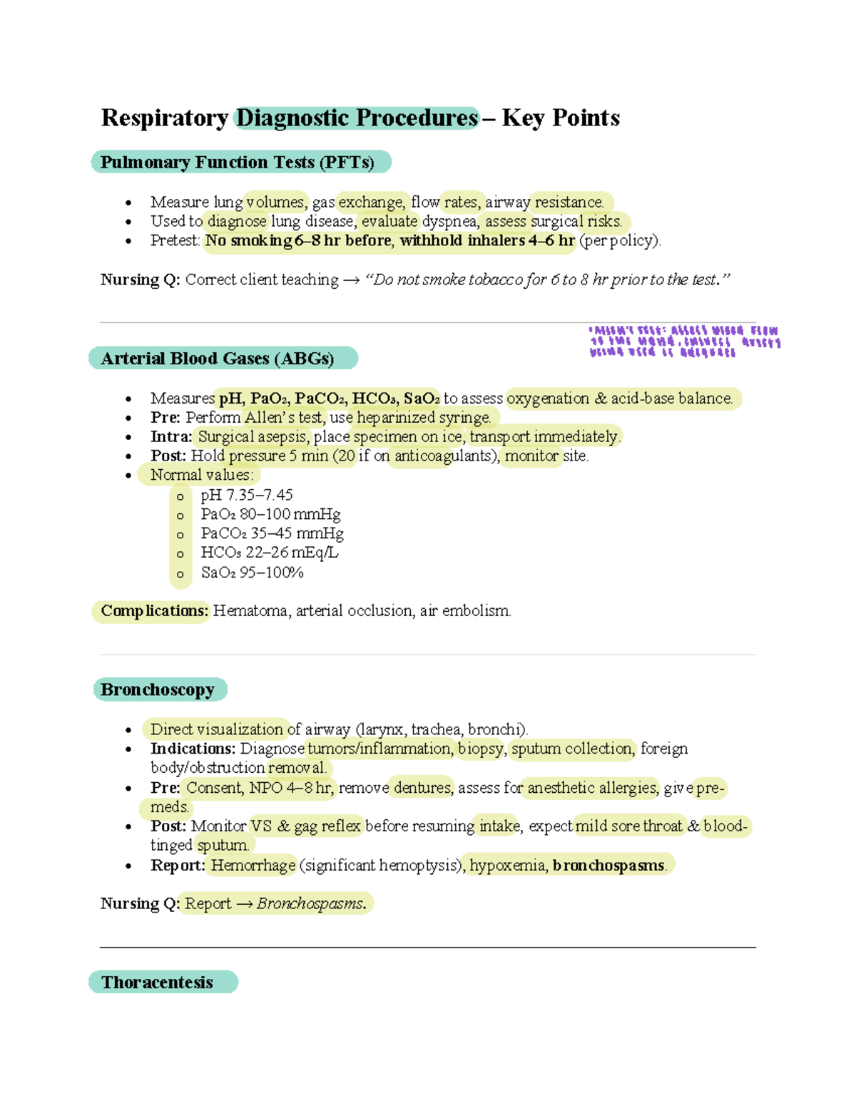 Respiratory Disorders Review: Key Concepts, Treatments & NCLEX Tips ...