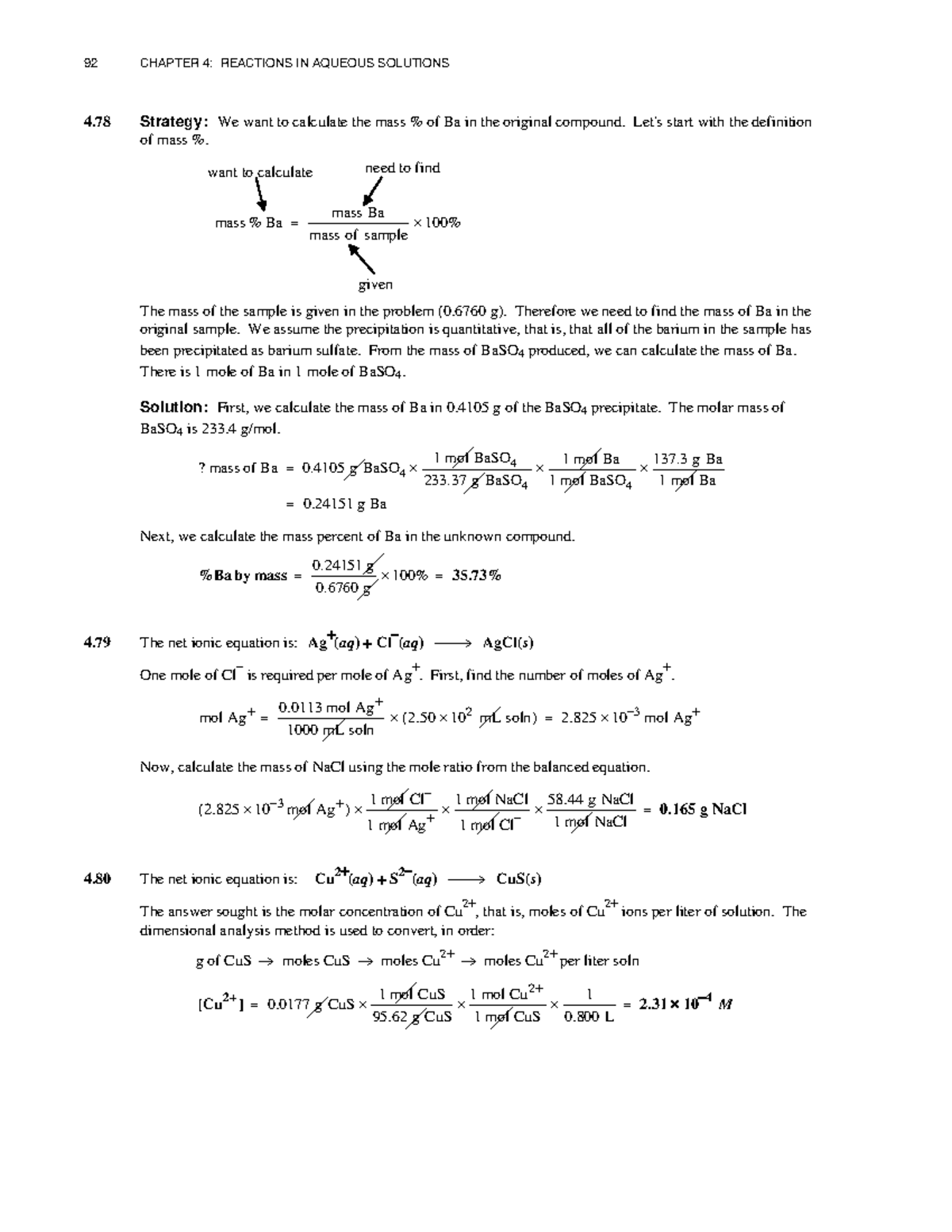92 CHAPTER 4: AQUEOUS SOLUTIONS REACTIONS & BA CALCULATIONS - Studocu
