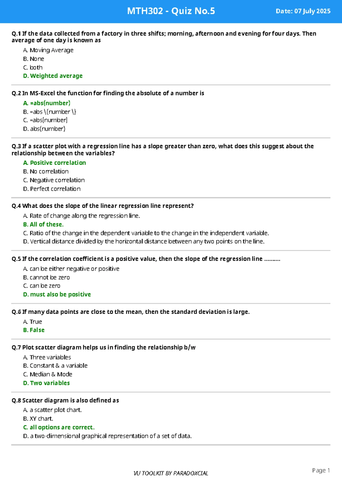 CS101 Quiz No.04 - Key Concepts and Answers for Exam Prep - Studocu