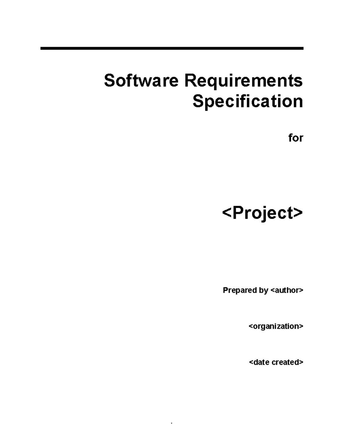Software Requirements Specification (SRS) Template PM - Notes - Studocu