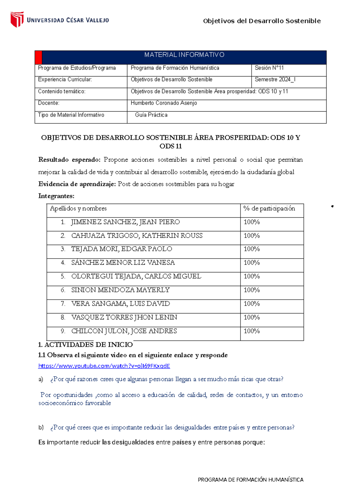Guía Práctica N° 11 - ODS 10 y 11 para Curso de Desarrollo Sostenible ...