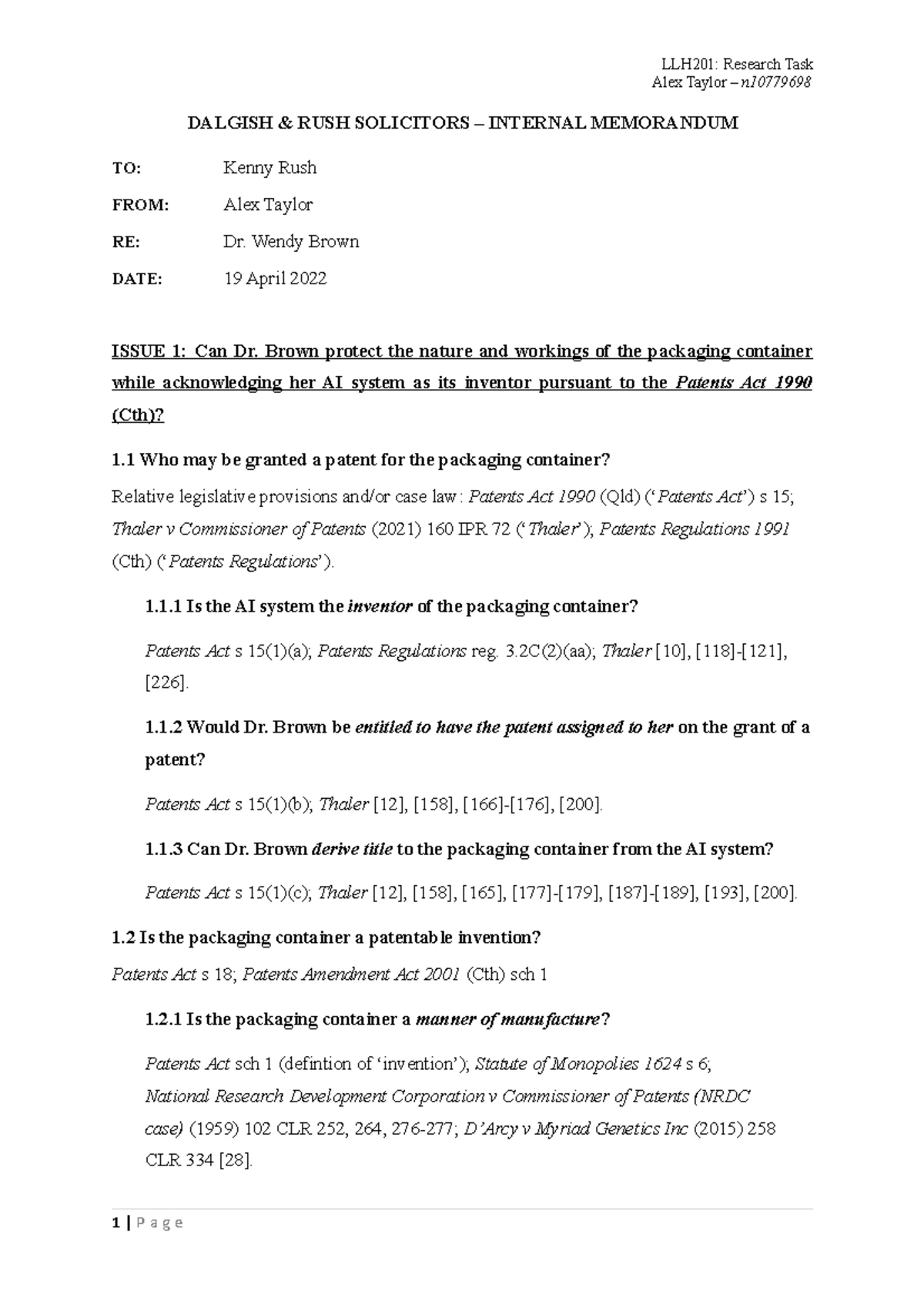 LLH201 Sem 1 2024 - General Feedback on Research Task Assessment - Studocu