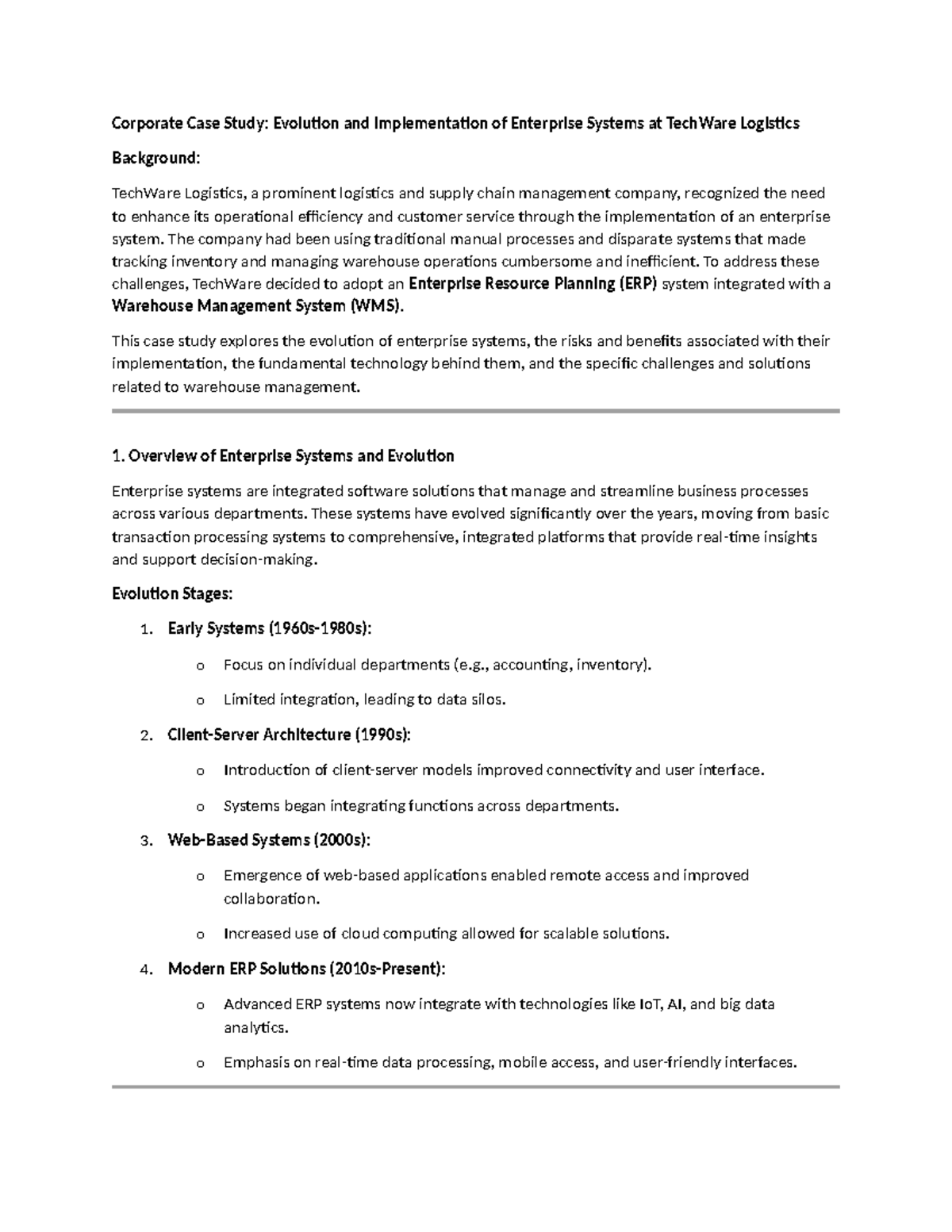 Case Study - Unit I - Na....... - Corporate Case Study: Evolution and ...