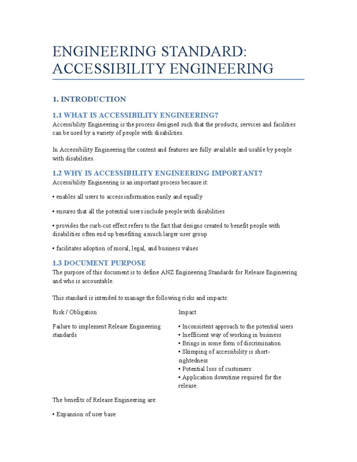 ENGG 101: Accessibility Engineering Standards Overview - Studocu