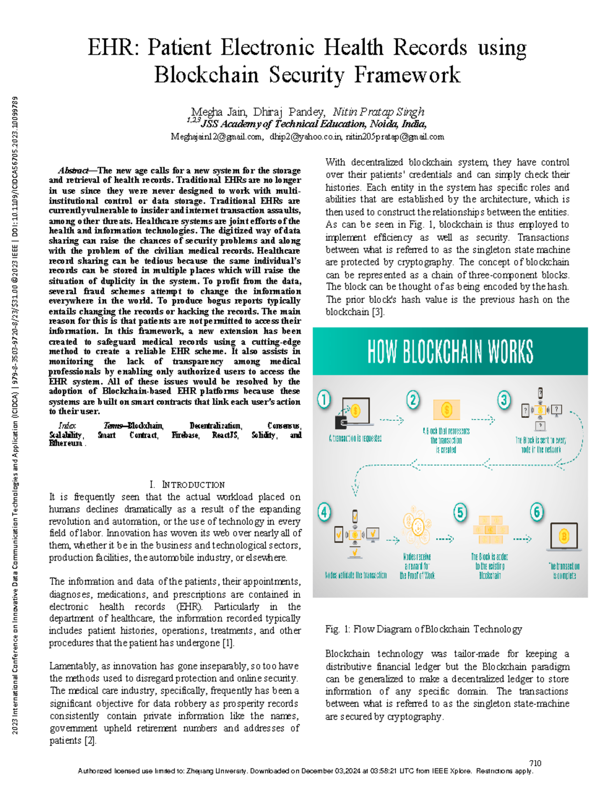 EHR Patient Electronic Health Records using Blockchain Security ...