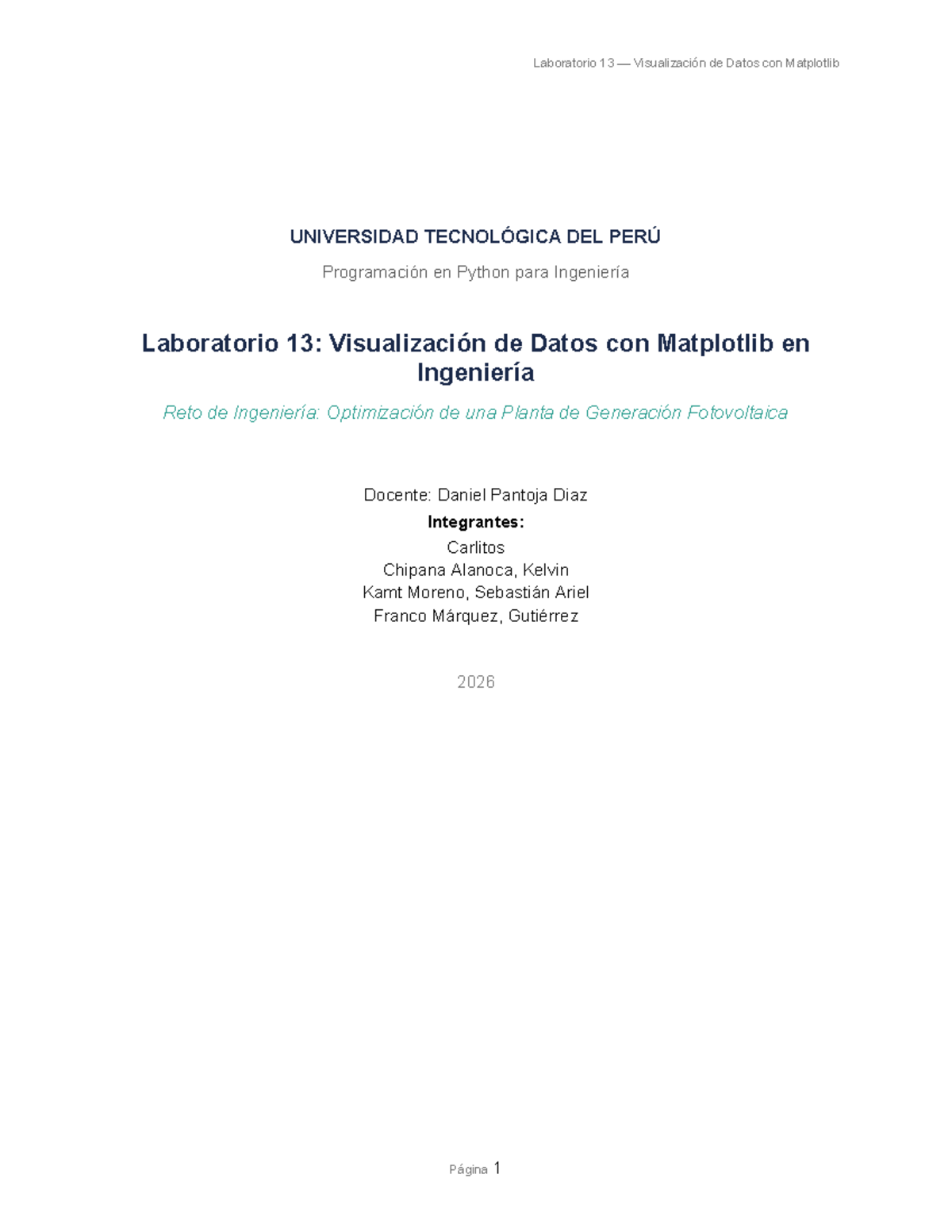 Laboratorio 13: Visualización de Datos con Matplotlib en Python - Studocu