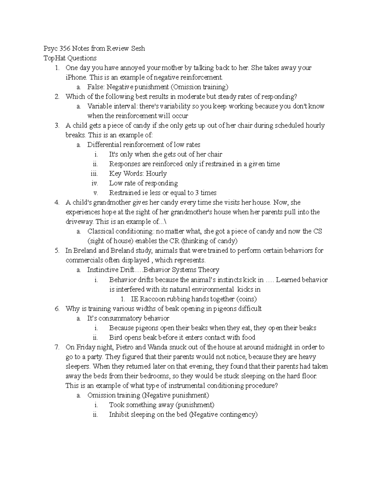 Psyc 356 E2 Review Questions - Psyc 356 Notes from Review Sesh TopHat ...
