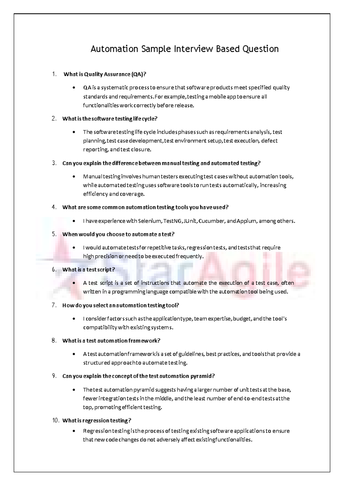 API Testing and Automation Techniques for QA - Sample Interview ...