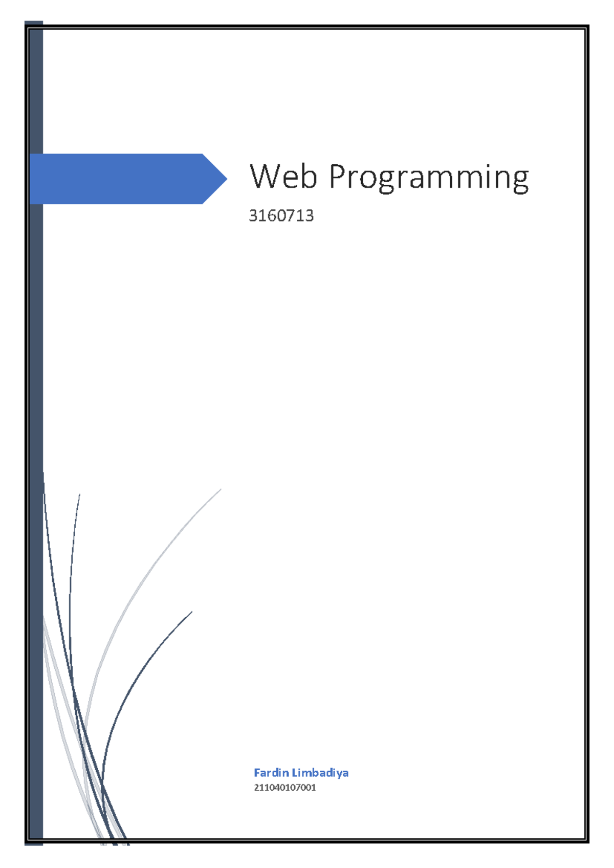Web Programming (3160713) Lab Manual: XAMPP Installation & HTML Basics ...