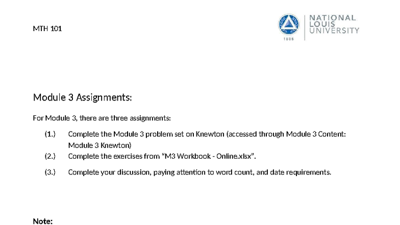 M3 Directions - Online - Instructions for Workbook 3 - Module 3 ...