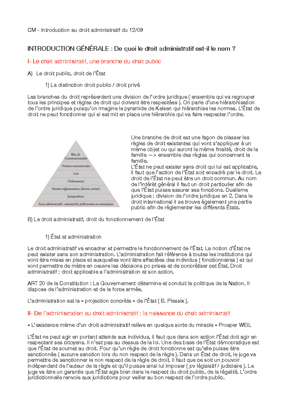 CM Introduction au Droit Administratif : Concepts et Évolutions - Studocu