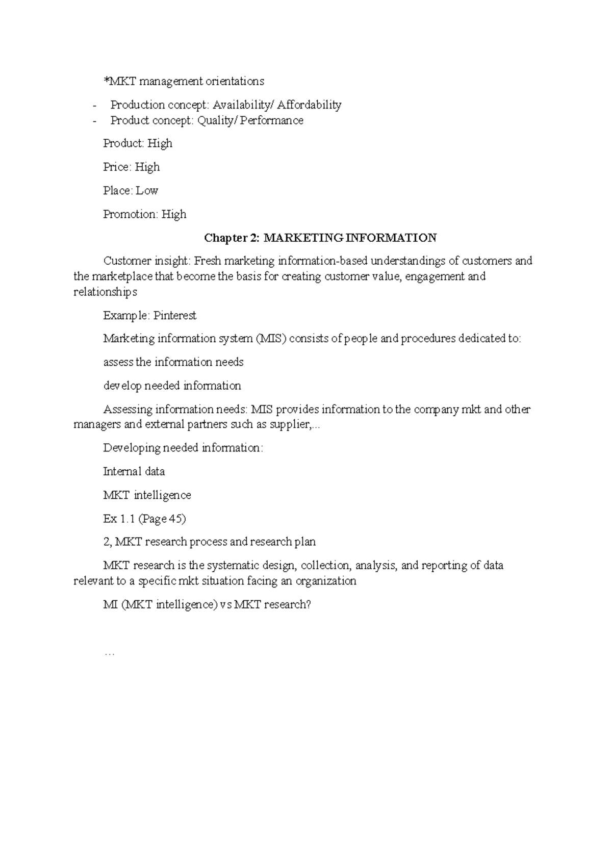 English for Marketing: Chapter 2 - Marketing Information & Customer ...