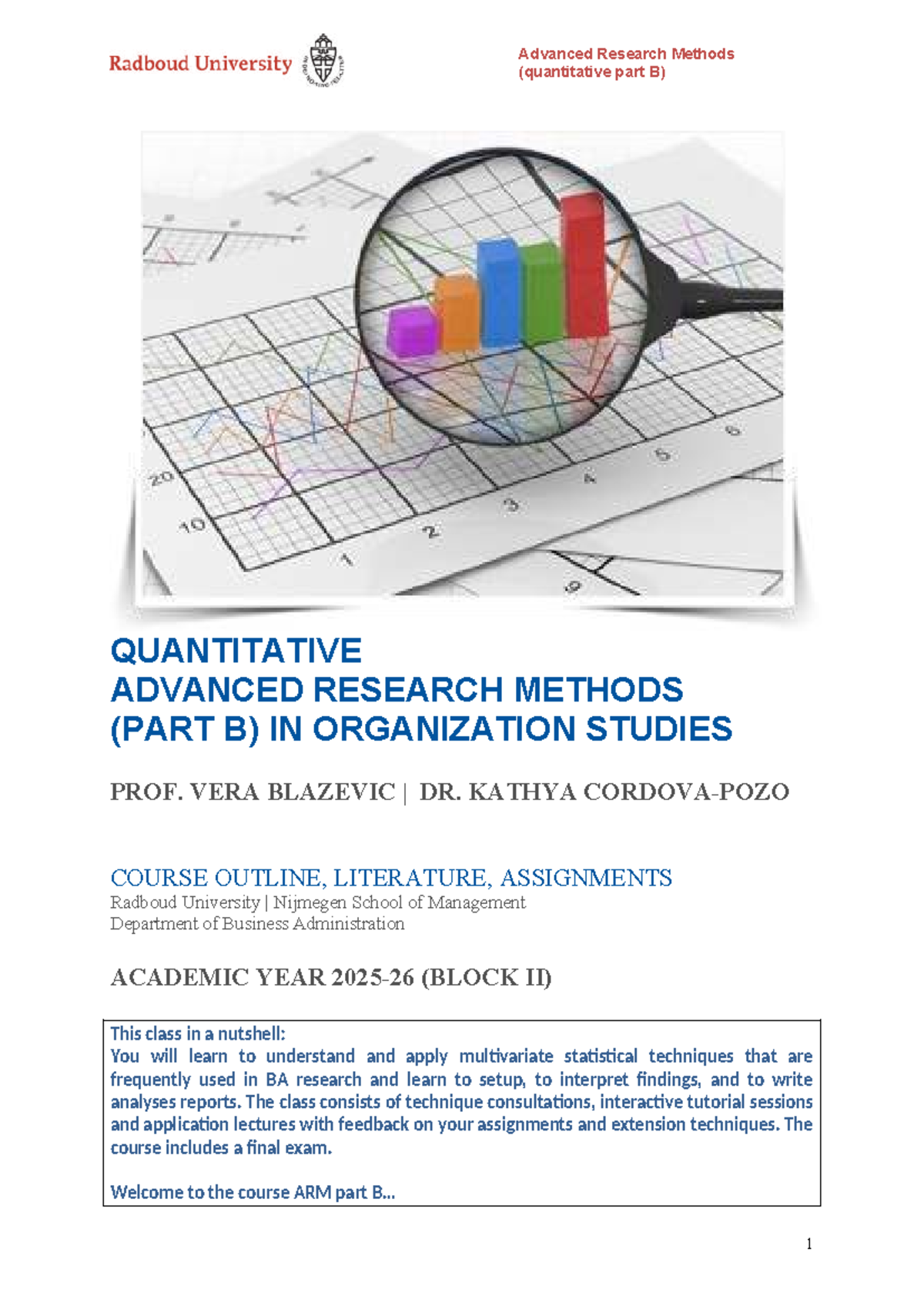 Syllabus for ARM Quantitative Part B (2025-2026) - Advanced Research ...