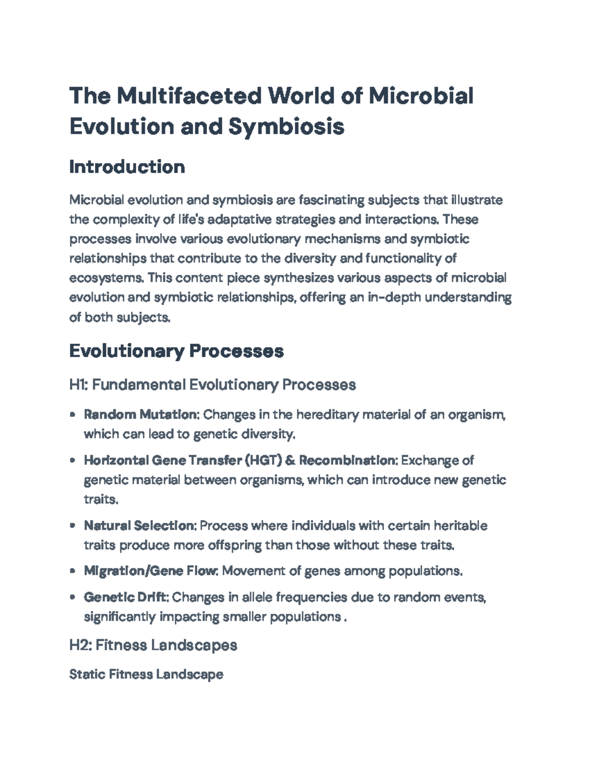 Microbial Evolution & Symbiosis: Key Concepts and Case Studies - The ...